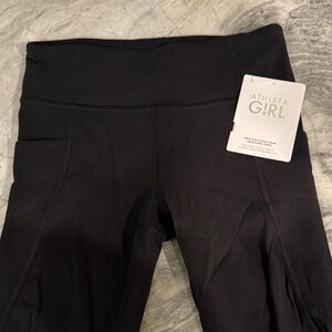 Athleta Girl Black High Ris Pocket Leggings NWT xl14
